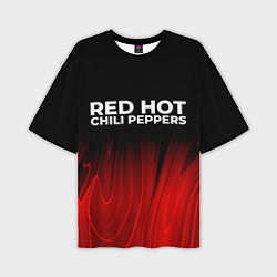 Мужская футболка оверсайз Red Hot Chili Peppers red plasma