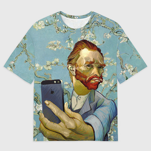 Мужская футболка оверсайз Ван Гог Селфи - Арт Портрет / 3D-принт – фото 1