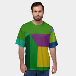 Футболка оверсайз мужская Абстрактный случайный набор геометрических фигур -, цвет: 3D-принт — фото 2
