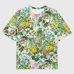 Футболка оверсайз мужская Цветы Золотое Лето, цвет: 3D-принт