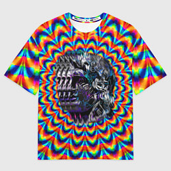 Мужская футболка оверсайз Психоделика - античная иллюзия