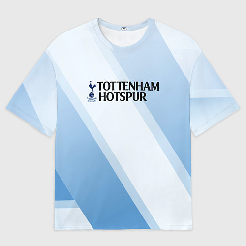Мужская футболка оверсайз Tottenham hotspur Голубые полосы / 3D-принт – фото 1