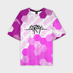 Мужская футболка оверсайз Stray pro gaming: символ наверху