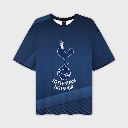 Мужская футболка оверсайз Tottenham hotspur Синяя абстракция / 3D-принт – фото 1