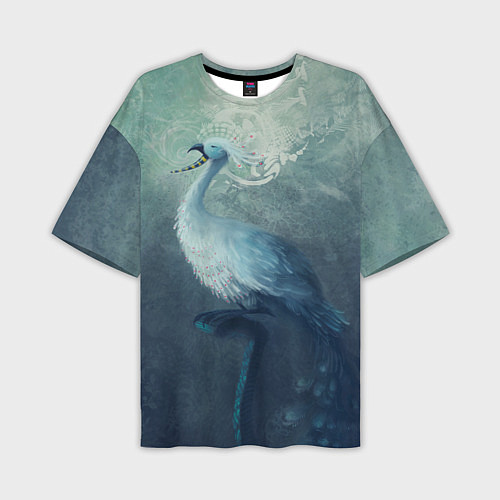 Мужская футболка оверсайз Beautiful Peacock / 3D-принт – фото 1