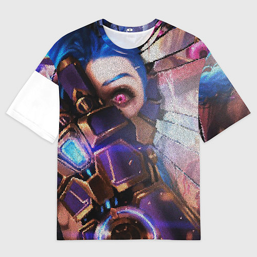 Мужская футболка оверсайз Jinx Arcane коллаж / 3D-принт – фото 1