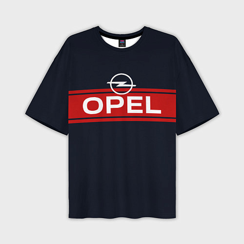 Мужская футболка оверсайз Opel blue theme / 3D-принт – фото 1