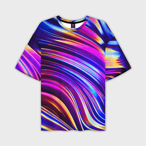 Мужская футболка оверсайз Яркая цветная композиция / 3D-принт – фото 1