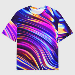 Мужская футболка оверсайз Яркая цветная композиция