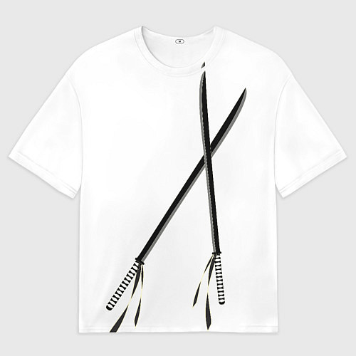 Мужская футболка оверсайз Katana - black death / 3D-принт – фото 1