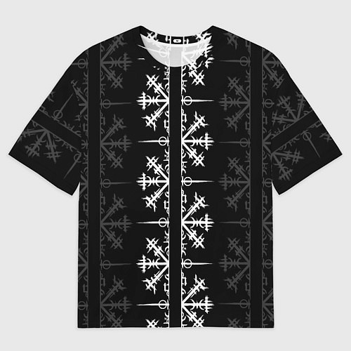 Мужская футболка оверсайз Скандинавский компас Вегвизир / 3D-принт – фото 1