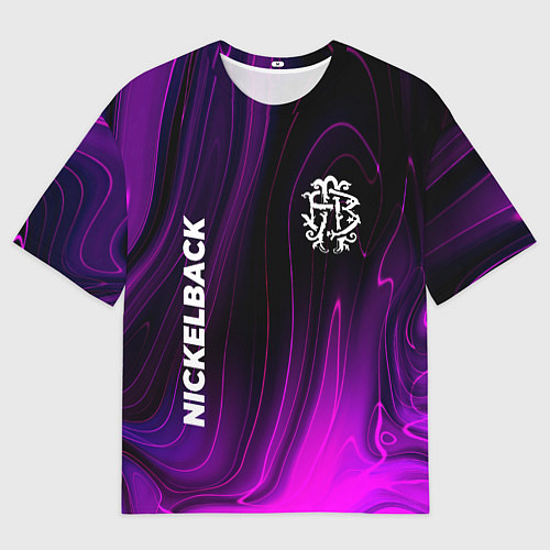 Мужская футболка оверсайз Nickelback violet plasma / 3D-принт – фото 1