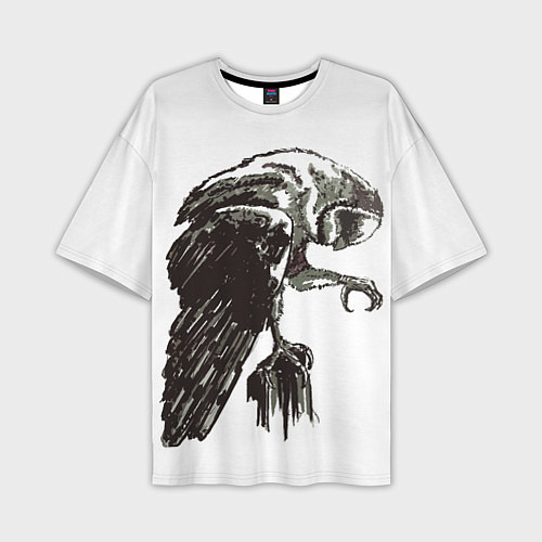 Мужская футболка оверсайз Graphic owl / 3D-принт – фото 1