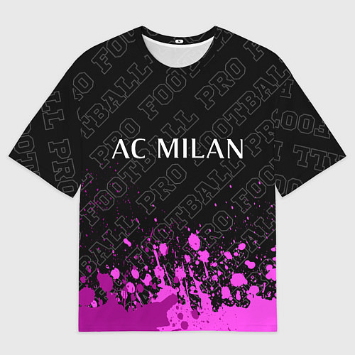 Мужская футболка оверсайз AC Milan pro football: символ сверху / 3D-принт – фото 1