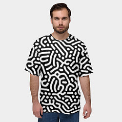 Футболка оверсайз мужская Лабиринт - паттерн, цвет: 3D-принт — фото 2
