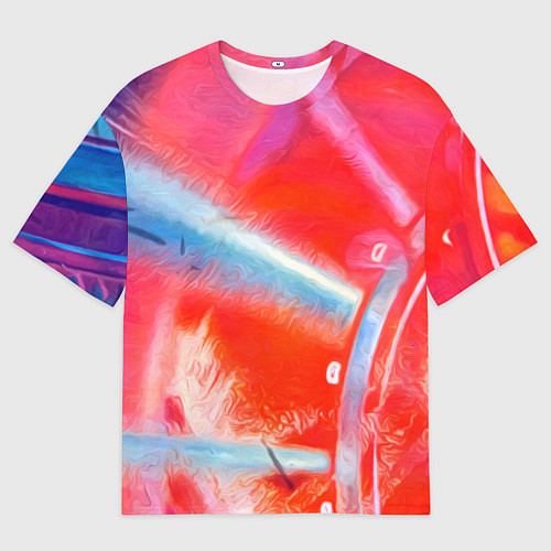 Мужская футболка оверсайз Механизм в цвете / 3D-принт – фото 1