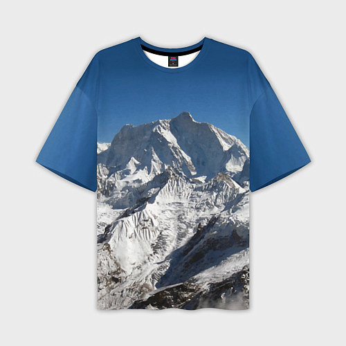 Мужская футболка оверсайз Канченджанга, Гималаи, 8 586 м / 3D-принт – фото 1