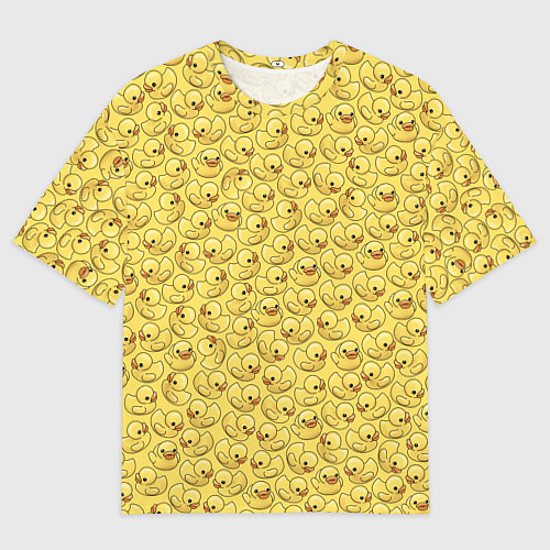 Мужская футболка оверсайз Утиный принт / 3D-принт – фото 1