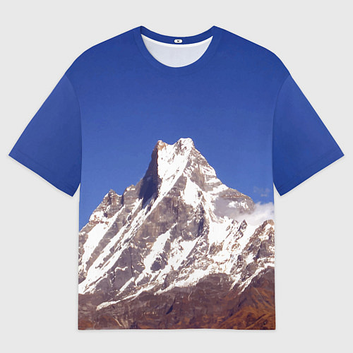 Мужская футболка оверсайз Мачапучаре, священная гора - дом бога Шивы, закрыт / 3D-принт – фото 1