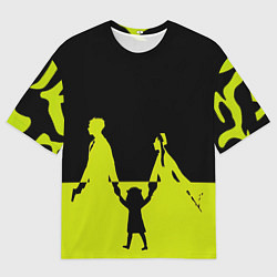 Мужская футболка оверсайз Семья шпиона Black&Yellow