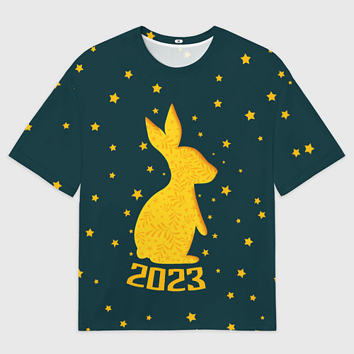 Мужская футболка оверсайз Год кролика - 2023 / 3D-принт – фото 1