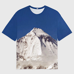 Футболка оверсайз мужская Дхаулагири - белая гора, Гималаи, 8167 м, цвет: 3D-принт