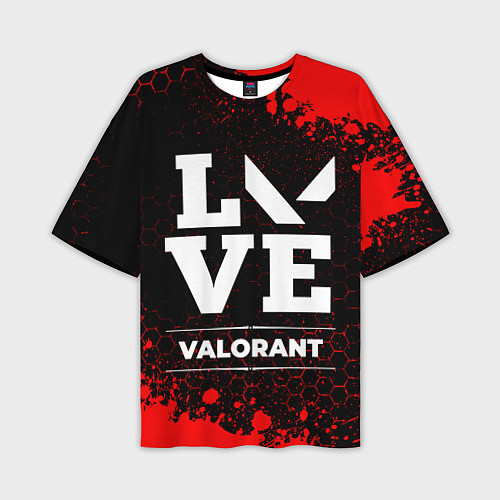 Мужская футболка оверсайз Valorant love классика / 3D-принт – фото 1