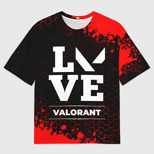 Мужская футболка оверсайз Valorant love классика / 3D-принт – фото 1