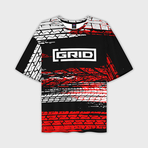 Мужская футболка оверсайз Grid legends - гонки / 3D-принт – фото 1