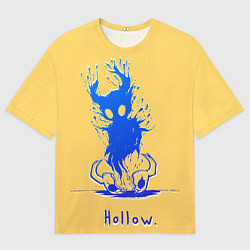 Мужская футболка оверсайз Hollow Рыцарь в синем градиенте Hollow Knight