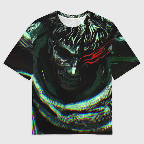 Мужская футболка оверсайз Берсерк Гатс В Плаще / 3D-принт – фото 1