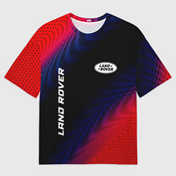 Футболка оверсайз мужская Land Rover красный карбон, цвет: 3D-принт