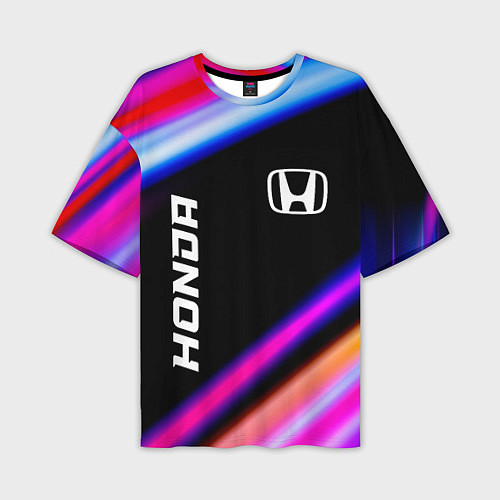 Мужская футболка оверсайз Honda speed lights / 3D-принт – фото 1