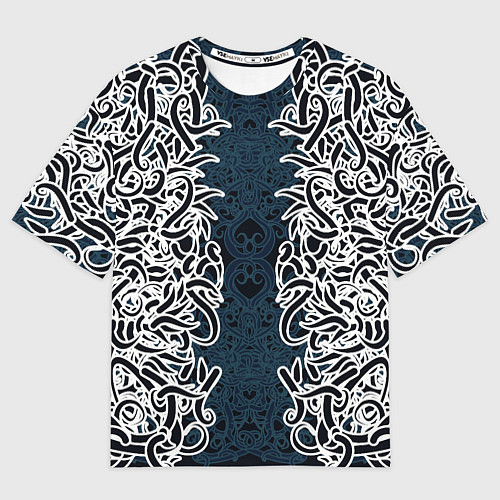 Мужская футболка оверсайз Белый шум / 3D-принт – фото 1