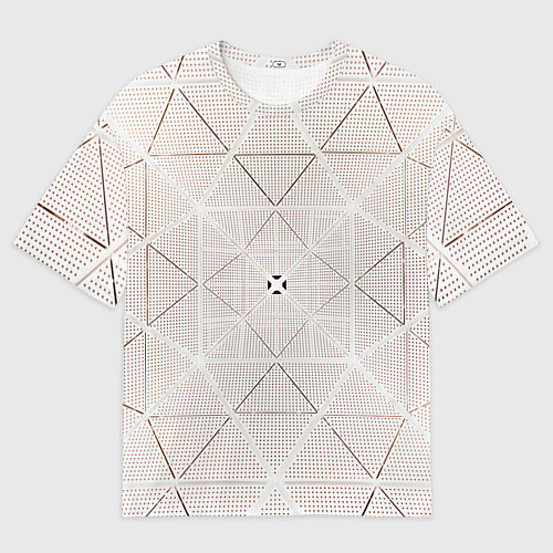 Мужская футболка оверсайз Абстрактные геометрические линии и точки / 3D-принт – фото 1
