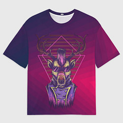 Мужская футболка оверсайз Стильный олень