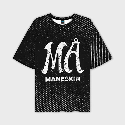 Мужская футболка оверсайз Maneskin с потертостями на темном фоне / 3D-принт – фото 1