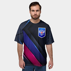 Футболка оверсайз мужская Dark Герб России, цвет: 3D-принт — фото 2