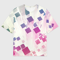 Мужская футболка оверсайз Неоновый эквалайзер-негатив