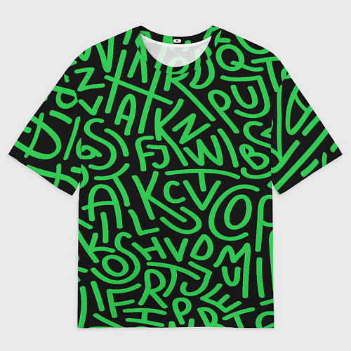 Мужская футболка оверсайз Каллиграффити / 3D-принт – фото 1