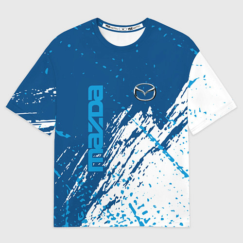 Мужская футболка оверсайз Mazda - краска / 3D-принт – фото 1