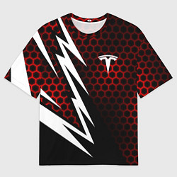 Мужская футболка оверсайз Тесла - Спорт линия