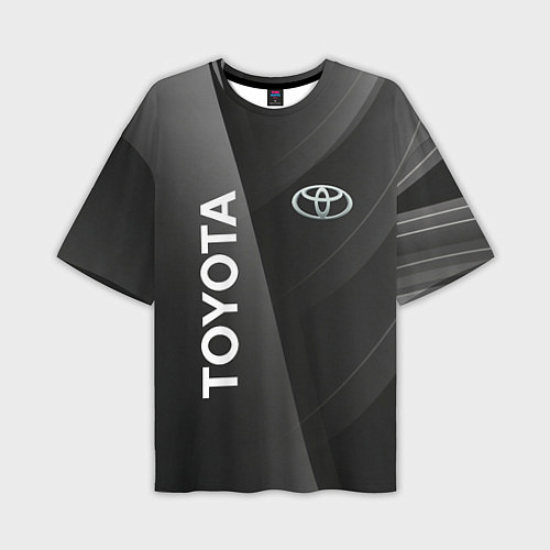 Мужская футболка оверсайз Toyota - серая абстракция / 3D-принт – фото 1