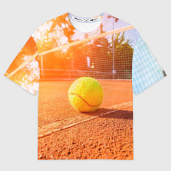 Мужская футболка оверсайз Теннис - рассвет