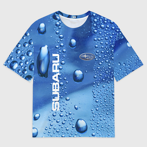 Мужская футболка оверсайз Subaru - капли / 3D-принт – фото 1