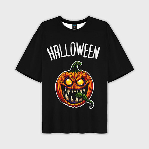 Мужская футболка оверсайз Halloween - светильник Джека / 3D-принт – фото 1