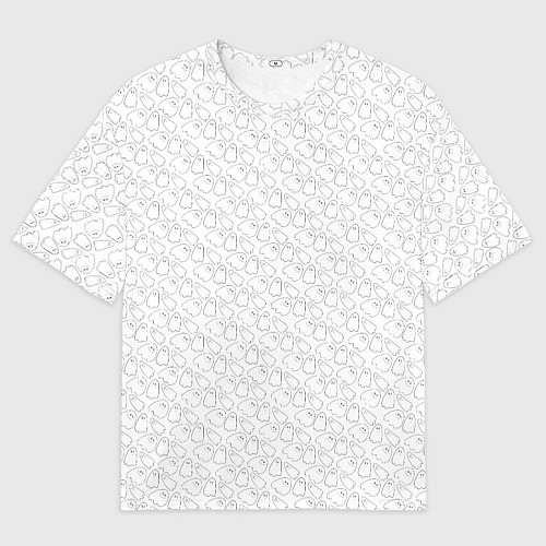 Мужская футболка оверсайз Little Ghosts on white / 3D-принт – фото 1