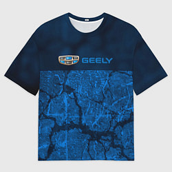 Мужская футболка оверсайз Geely - абстракция трещины