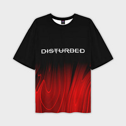 Футболка оверсайз мужская Disturbed red plasma, цвет: 3D-принт