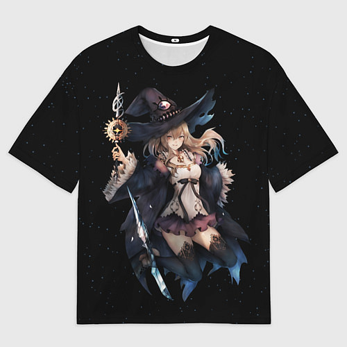 Мужская футболка оверсайз Ведьма блондинка на Хэллоуин / 3D-принт – фото 1